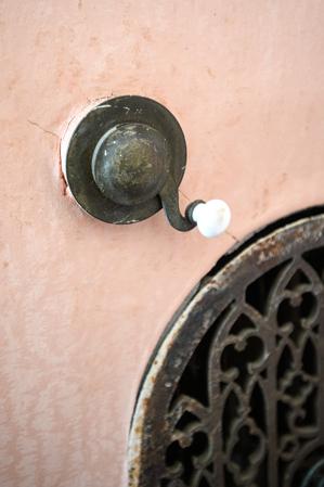 Original heating grate and bell pull in the drawing room