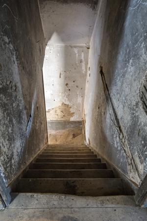 Stair from service wing quarters to ground floor