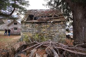 Rear elevation showing slot in wall