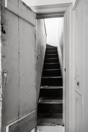 Stair leading to upper floor quarters, 1804 or not long thereaft