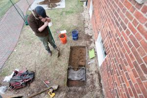 Arcaheology searching for porch foundations