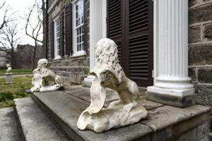 Lion statues