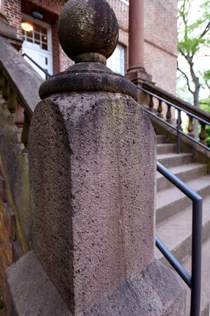Detail of 1880s Seneca sandstone porch