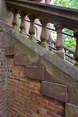 Detail of 1880s Seneca sandstone porch