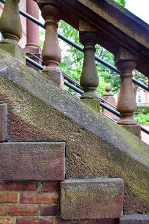 Detail of 1880s Seneca sandstone porch