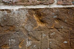Graffiti on Choptank sandstone band in area