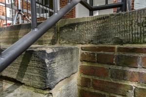 Detail of rear porch, 1810s