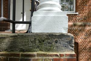 Detail of rear porch, 1810s