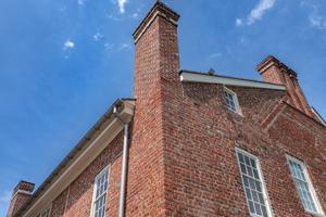Late 1750s chimney stack on rear wing