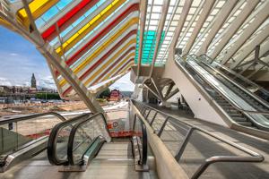 Station designed by Spanish architect, Santiago Calatrava and op