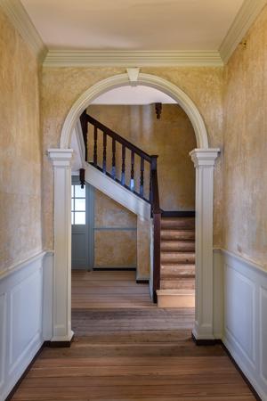 Stucco and arch in passage added in 1769