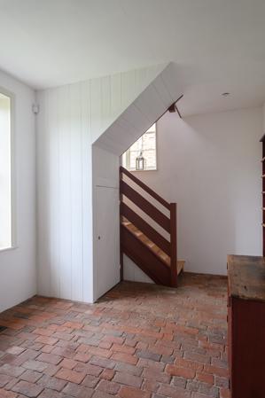 Reconstructed staircase in back building