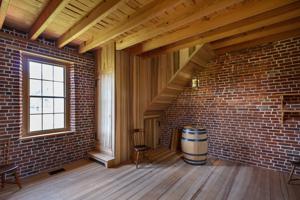 Reconstructed kitchen staircase