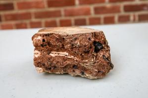 Bricks recovered cfrom ca. 1812 foundations of front porch with 