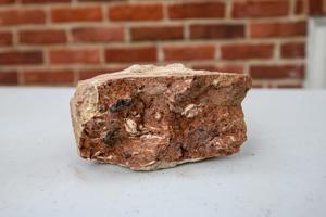 Bricks recovered cfrom ca. 1812 foundations of front porch with 