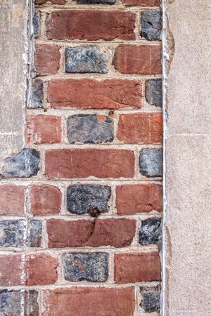 Glazed header Flemish bond detail of 1745 house; hidden by 1835 