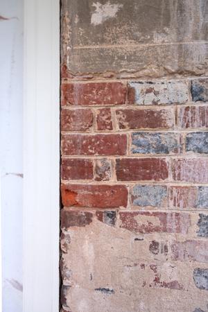 Glazed header Flemish bond detail of 1745 house; hidden by 1835 