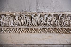 Cast-lime plaster crown molding, drawing room