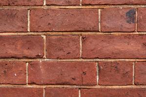 Oil-stock brick, ruled joints, red wash on front; 1820-22
