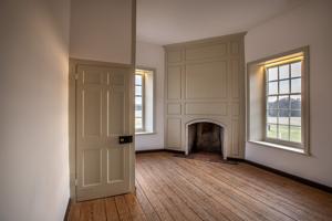 Chamber over the study with back stair remodeled in the 1750s an