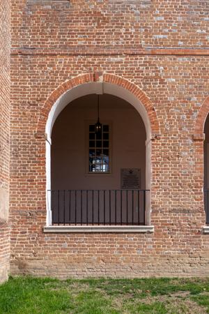 West front, arcade, 1695-97, with original arch