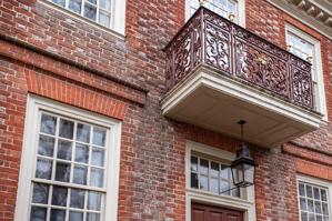 Brick detail, front wall. Ca. 1740