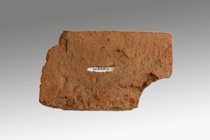 Locally made jamb brick for leaded casement window, 1667.