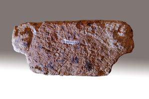 Bottom side of  jamb bricks for leaded casement window, 1667. Al