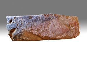 Locally made bricks for wall construction, collected archaeologi