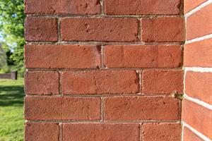 Brick detail, front wall