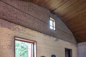 Interior upper gable laid in Flemish bond
