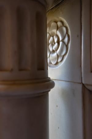 Marble mantel, dining room; 1815-1817