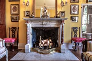 Marble mantel in drawing room; 1815-17