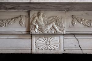 Marble mantel in drawing room; 1815-17