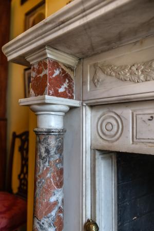 Marble mantel in drawing room; 1815-17