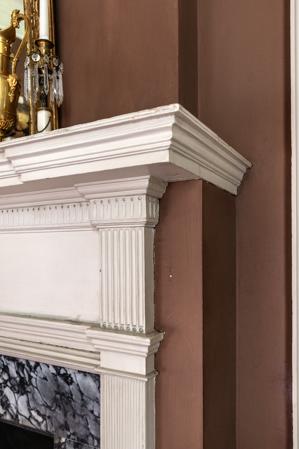 Mantel detail, family dining room