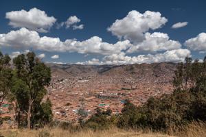 Distant view of the town