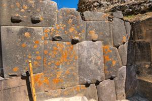 Archaeological ruins; detail of Inca stonework