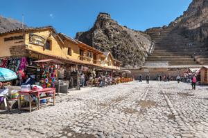 Town, with Inca ruins in background