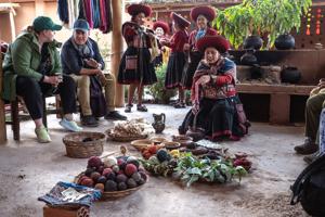 Wool dyeing demonstration