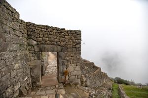 Doorway into Inca ruins, 15th century
