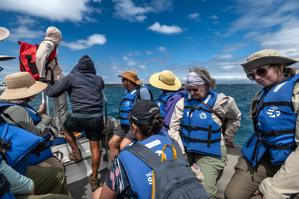 Zodiac ride to island