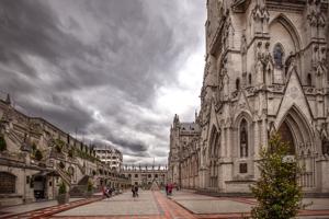 Plaza of basilica; designed by Emilio Tarlier; built 1892-1909