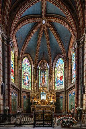 Chapel in apse; designed by Emilio Tarlier; built 1892-1909
