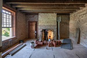 Original room with kitchen beyond; 1760s