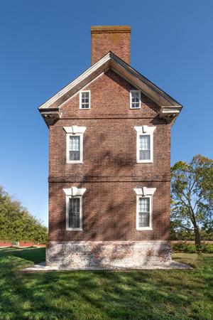 West gable with date brick 1792