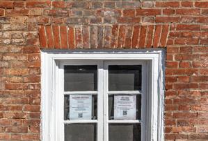 Cellar window arch; ca. 1820