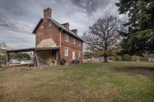 Secondary gable  to which an original wing was attacched; ca. 17