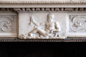 Dining room mantel detail, 1800-05