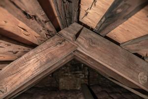 Carpenter's marks at ridge of common rafters, 1792